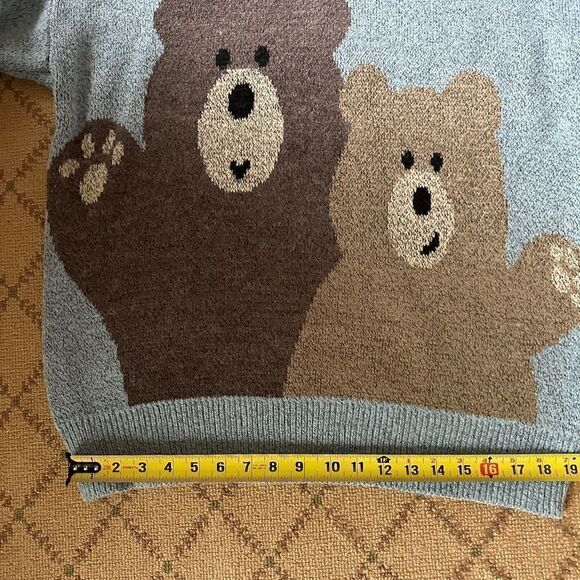 Vintage Ziv & Turbo crew neck sweater with cute bear couple NWOT - Picture 10 of 12